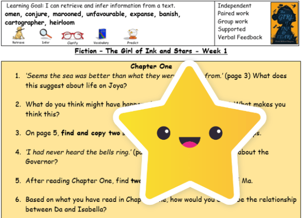Yr 6 Whole Class Reading The Girl of Ink and Stars - The Teach Hub