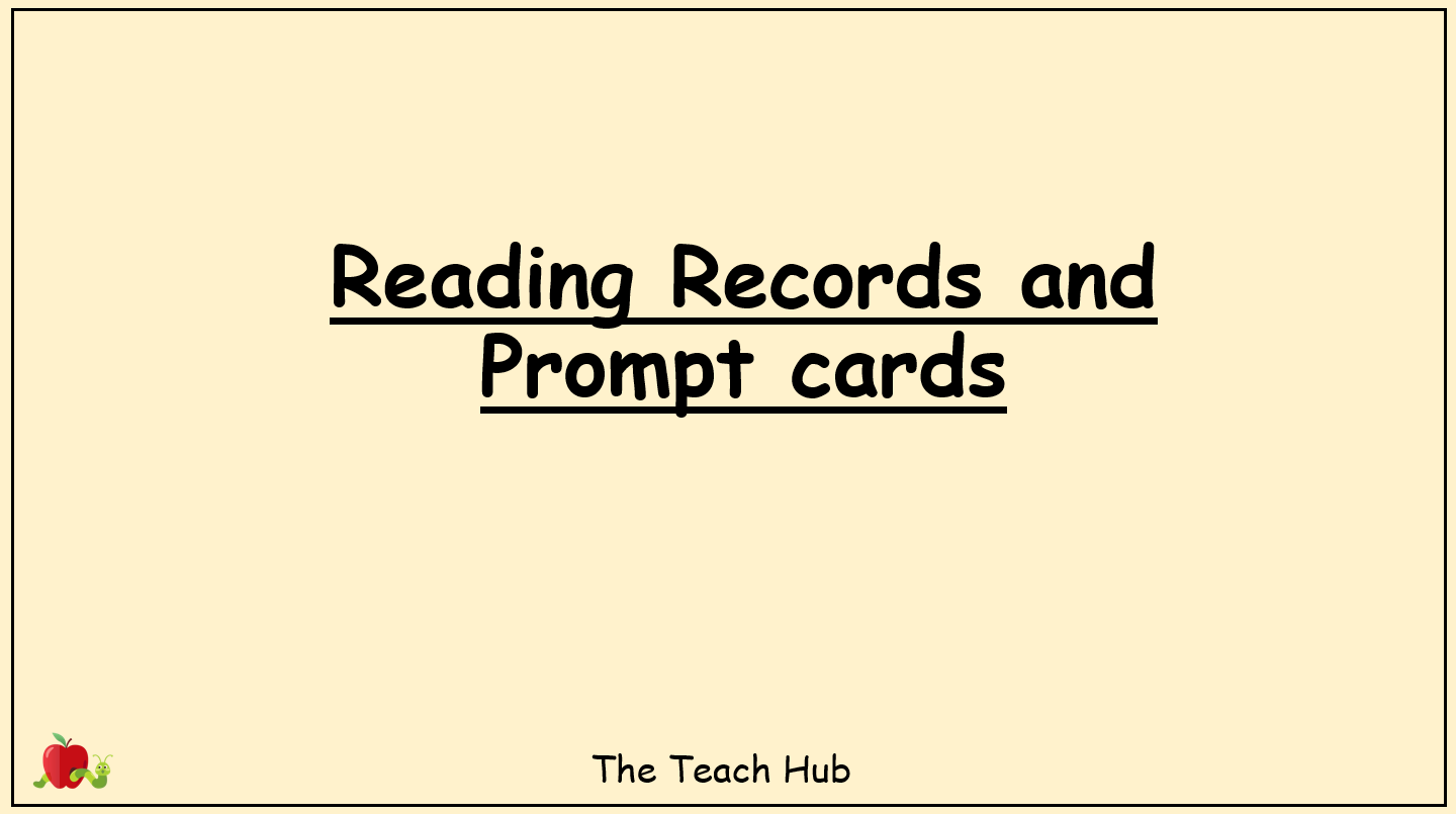 Readning record and prompt card cover