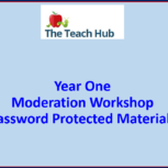 Year One Moderation Workshop - Password Protected